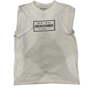 Abercrombie boys White Tee with Black Logo
